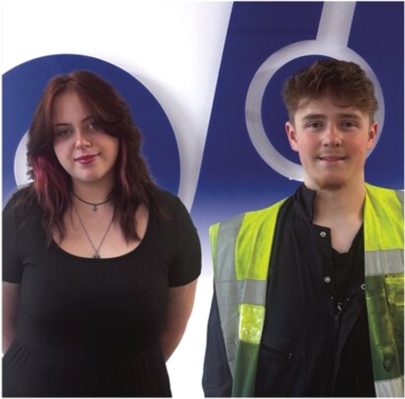 Jess and Zac, apprentices
